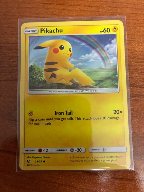Pikachu [Reverse Holo] #28 (Shining Legends (2017))