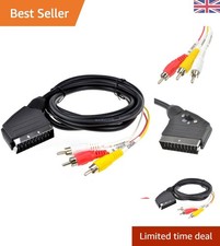 2 Metre Scart Plug to RCA Audio Video Cable with Gold-Plated Connectors