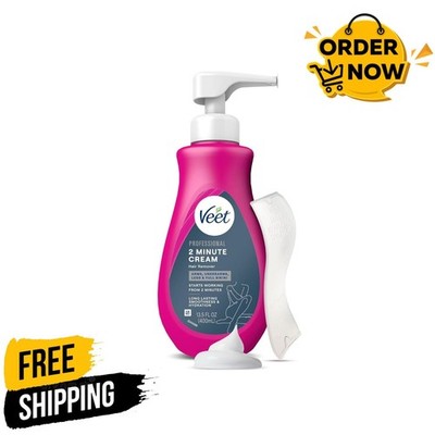 Veet Professional 2 Minute Cream for All Skin Types with Shea Butter,  13.5 FL