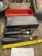 Vintage Horse Head Brush Shoehorn Set New in Box Japan 1960s Shoe shine WEstern