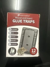 LULUCATCH Mouse & Insect Traps 12 Pack, Heavier Sticky Traps with Non-Toxic Glue