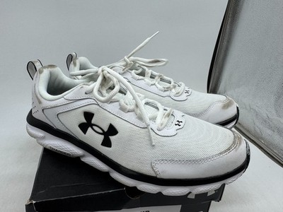 Under Armour Charged Assert 9 Marble Sneaker Mens White Running Shoes - 9.5