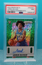 Jared McCain - 2024 Prizm Deca FOTL Green Shimmer AUTO RC Rookie 20/25- 76ers