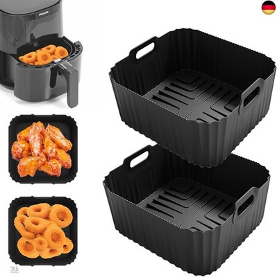 2 Stück Silikonform Heißluftfritteuse Zubehör für Philips Essential Airfryer 4,1