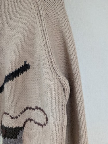 Vintage Cowichan Sweater S/M Hunting Hunter Wool Knit Chunky Handmade Zip Up - Picture 5 of 17