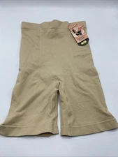 Shapermint Essentials High Waisted Shaper Shorts Size M/L Beige Shapewear NEW