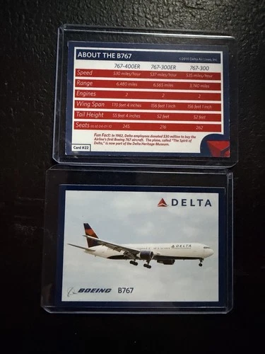 2010 Delta Trading Card #22 Boeing 767 C-10 Pristine Condition Very Rare. image 3