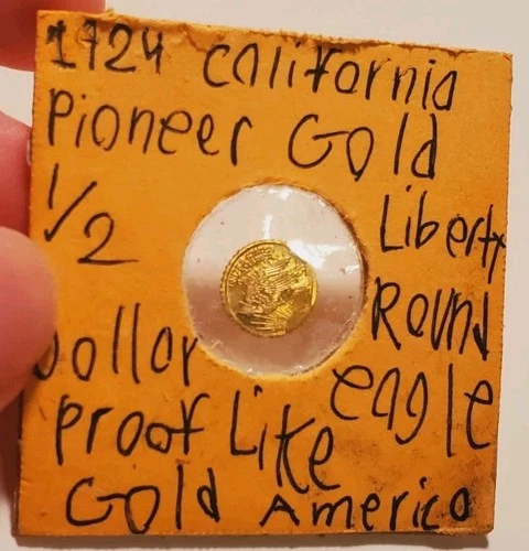 1924 Gold Fifty Cent Liberty Princess Of Mexico One Dollar Coin- With Holder