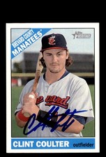 Signed Baseball Card Auto Clint Coulter 2015 Topps Heritage Minor League #58