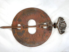 Antique 1878 Cast Iron Stove Flue Damper 6 Inch Griswold American
