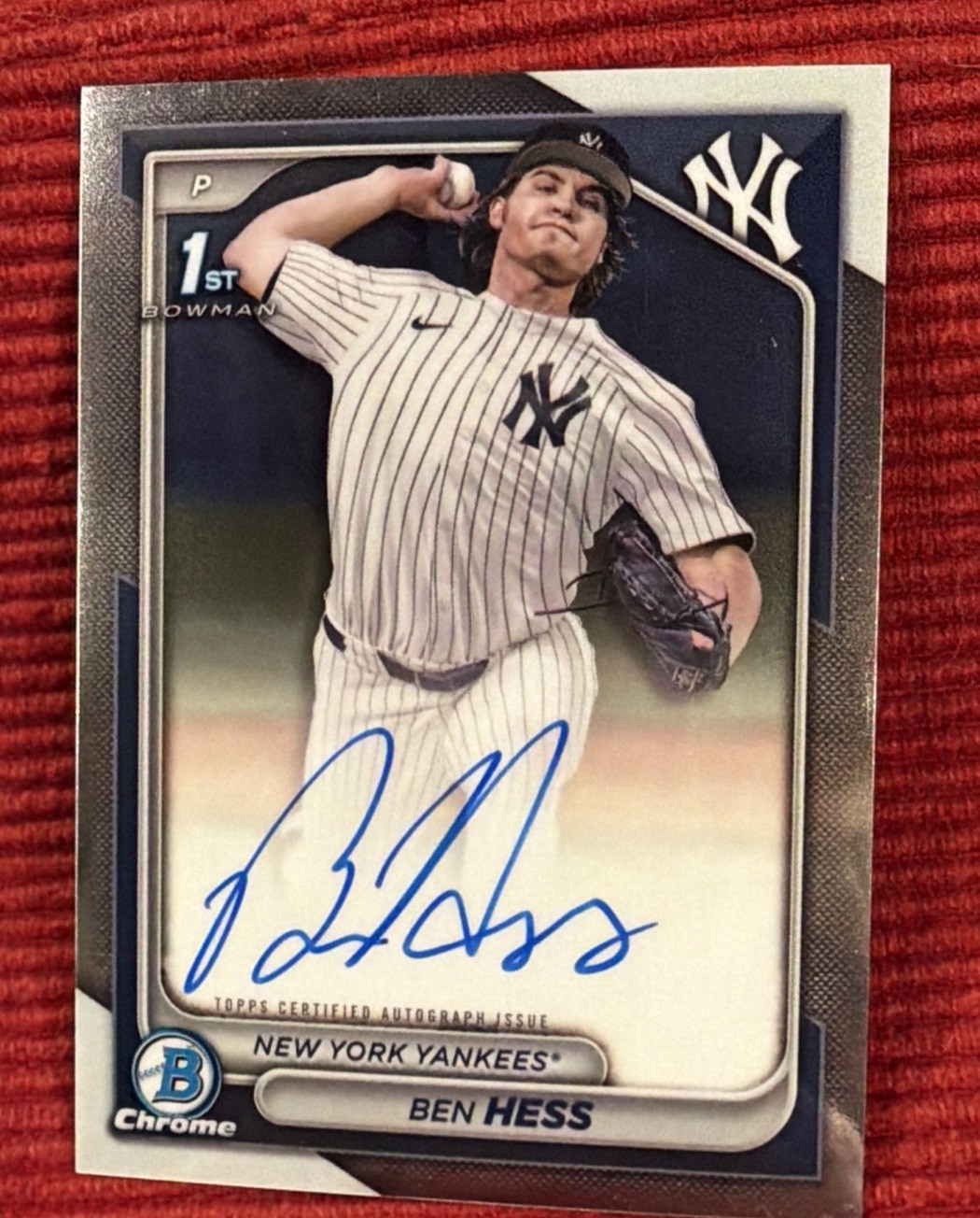 Ben Hess 2024 Bowman Draft - Chrome Prospect Autographs #CPA-BH (AU, RC) Rookie