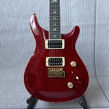 Custom PRS SE Red Big Flower Electric Guitar HH Pickup Gold Parts Mahogany Body