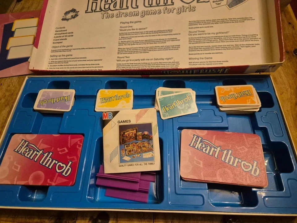 Vintage HEARTTHROB MB Games 1989 Boardgame Dream Date Boyfriend Pre Tinder - Image 4 of 4