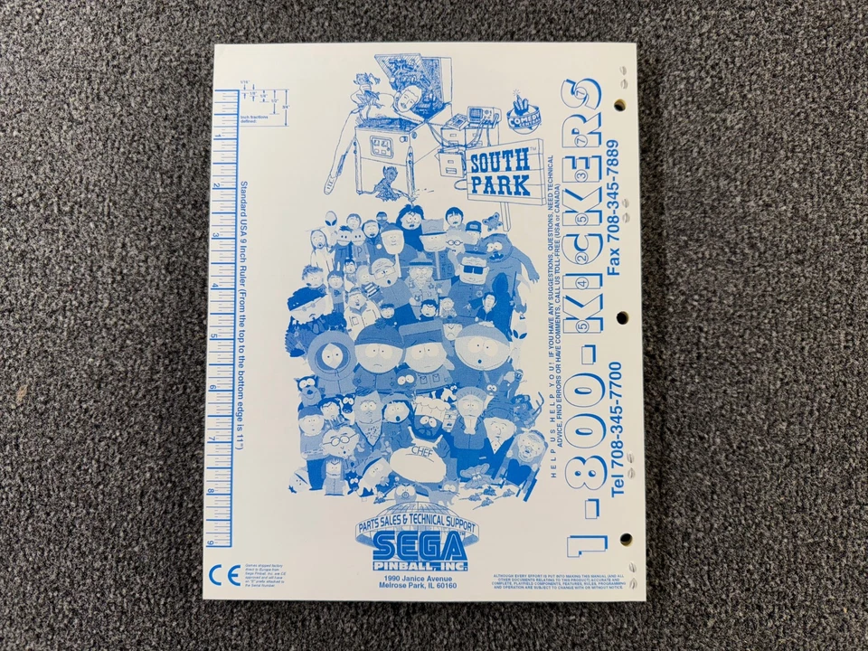 Sega South Park Pinball Machine Game Manual Schematics ORIGINAL NOS - Image 4 of 4