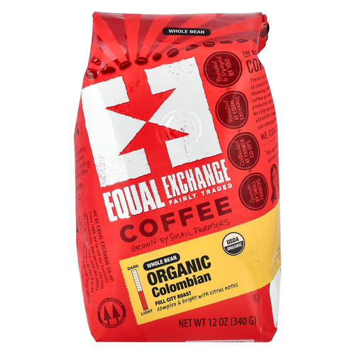 Organic Coffee, Colombian, Whole Bean, Full City Roast, 12 oz (340 g)