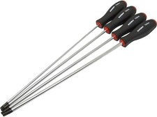 4Pcs Long Reach Torx Screwdriver Set, T15, T20, T25, T30 Magnetic CR-V steel set