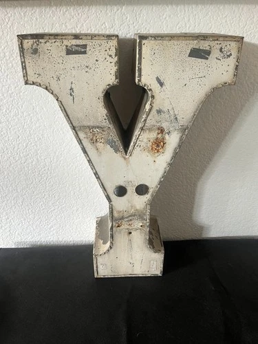 Vintage Metal Letter Box for "Y" Neon Signs | 12.5"X 8.5"