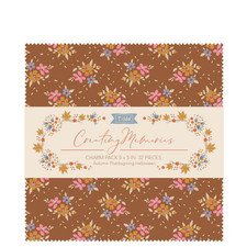 Tilda Charm Pack - 12.5cm x 12.5cm - Autumn - 32 Pieces of Fabric