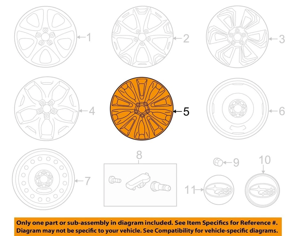 Rueda turbo de aleación 18x7 para 17-18 Forester 6673656 Foto 3 de 4