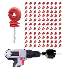 100PCS Electric Fence Insulator - Electric Fence Insulators for Wooden Post, ...