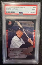 2005 Bowman Chrome Hideki Matsui #74 Refractor Yankees PSA 9