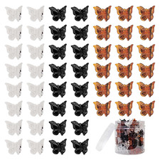 50 Pieces Assorted Color Butterfly Hair Clips, Beautiful Mini Butterfly Hair Cli