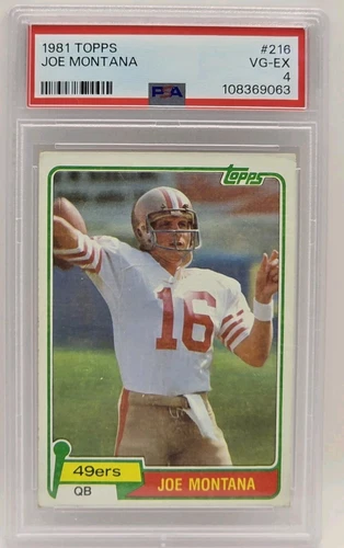 JOE MONTANA 1981 TOPPS PSA VG-EX 4