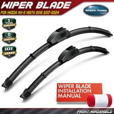 2Pcs Front 18" & 19" Windshield Wiper Blades for Mazda MX-5 Miata 2016-2024 Hook
