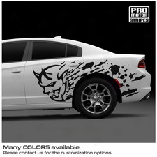 Dodge Charger 2006-2023 Demon Blood Splash Side Stripes Decals Choose Color