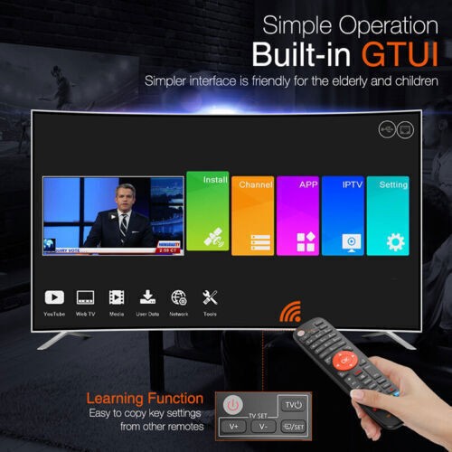 Sintonizzatore combinato satellitare 4K UHD FTA DVB-S2/S2X/T2/ATSCC ricevitore PVR SAT TV Youtube - Foto 5 di 11