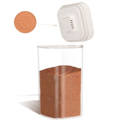 Brown Sugar Container Airtight, 1.8QT Stackable One-Touch Open, Brown Sugar K...