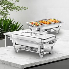 2/4/6/8 Pcs Chafing Dish Buffet Set, 8QT Chafers with 1/3 Size Pan for Buffet