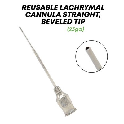 Lacrimal Cannula 23 ga Straight Beveled Ophthalmic Instruments German Grade