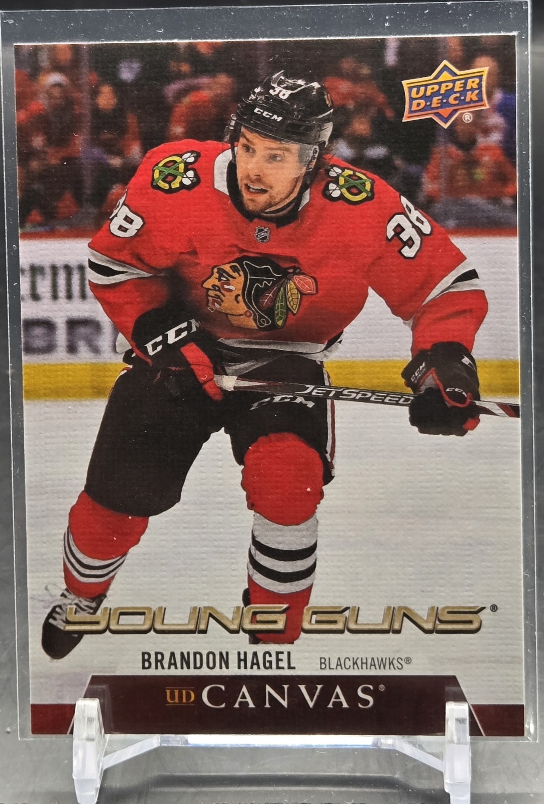 2020-21 Upper Deck Series 2 Brandon Hagel UD Canvas Young Guns RC C221