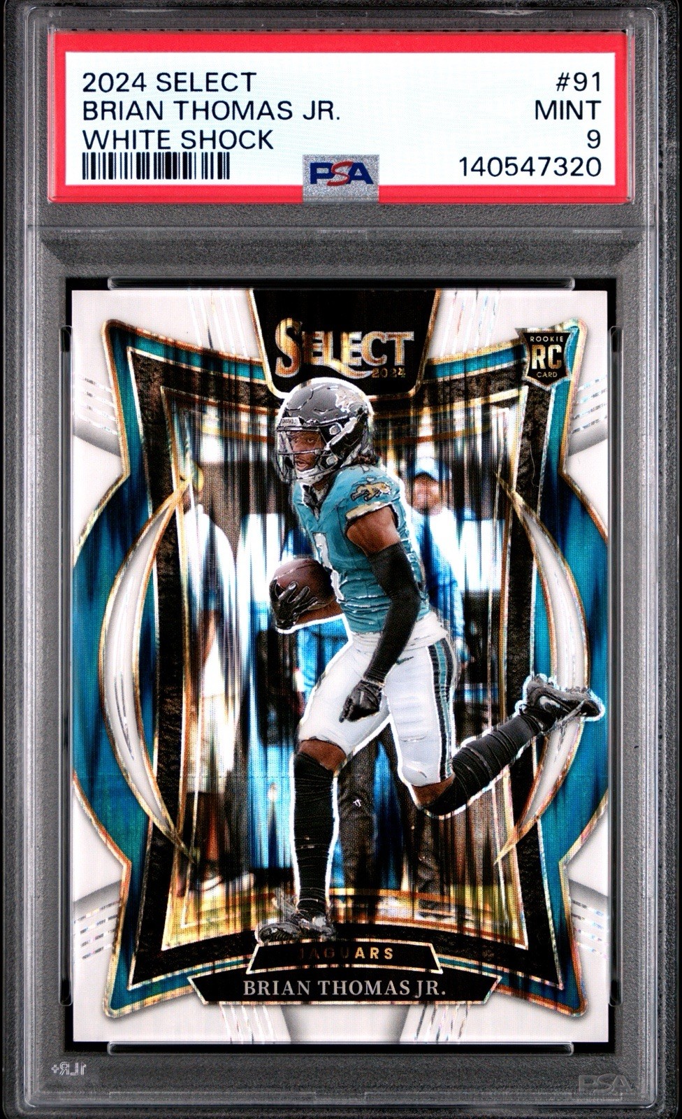 2024 Panini Select Concourse PSA 9 Brian Thomas Jr. #91 White Shock /199 (RC)