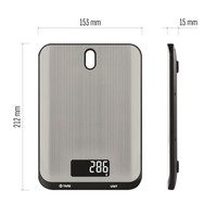 Digitale Emos KüChenwaage Edelstahl 10Kg 1G PräZision Tara Lcd Inkl. Batterien