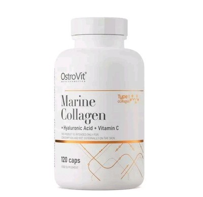 OstroVit Marine Collagen mit Hyaluronsäure und Vitamin C, 120 Kapseln