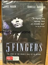 5 Fingers DVD James Mason Brand New and Sealed Plays Worldwide