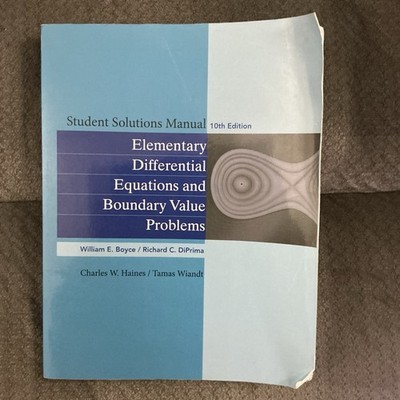 Student Solutions Manual Elementary Differential Equations & Boundary Value  