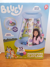 Jakks Bluey Adventure Playland Inflatable Bouncer Set w/15 Balls, Ages 1-2