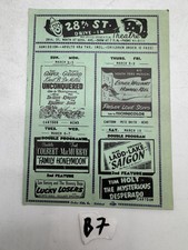28th St Drive-In Theatre March Schedule Handbill St Petersburg Florida
