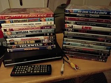 Never Been Used Sylvania Dvd Player With Remote  24 Dvds With No Scratches