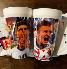 2026 McDonald's FIFA World Cup 2 Cup Lot - 1 USA PULISIC 1 ENGLAND BECKHAM
