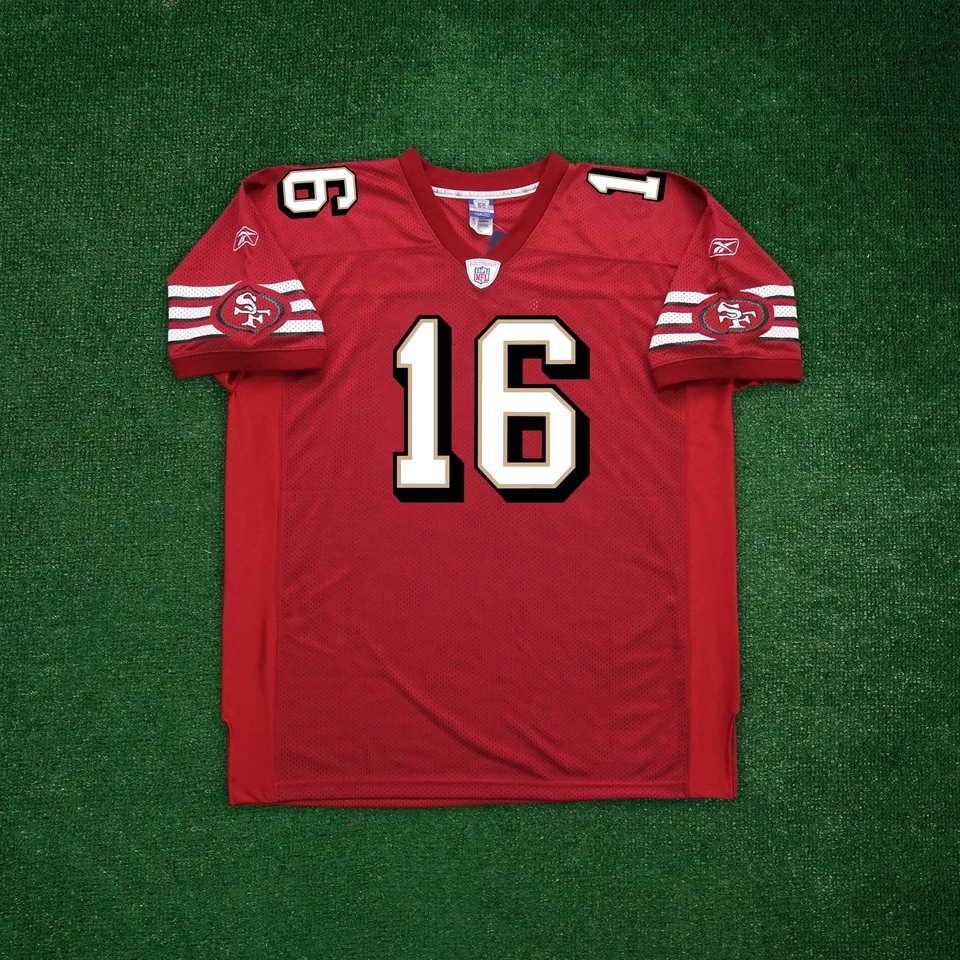 Camiseta Joe Montana Reebok San Francisco 49ers NFL Auténtica Sobre el Campo EQT Roja Foto 2 de 4