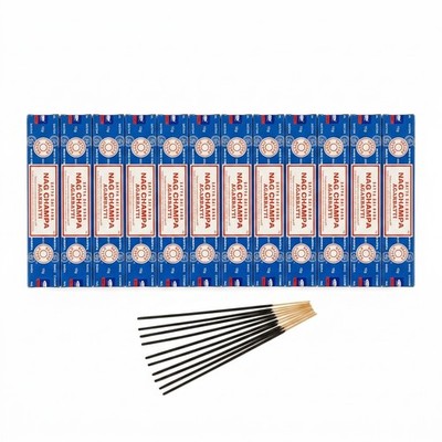 Satya Nag Champa 12x 15g Sai Baba Agarbatti Räucherstäbchen blau Räucherwerk