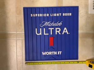 Michelob Ultra Beer bar mat 12x12 not neon golf sign
