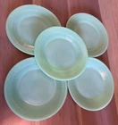 Fire King Jadeite 9" Dinner Plate Restaurant Ware Green Round Oven Ware Lot Of 5