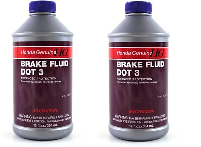 2 X Genuine OEM Honda Brake Fluid Bottle 12 Ounces oz. 08798-9008 DOT 3