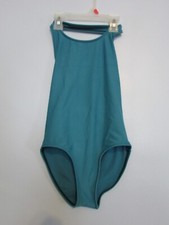 Girls Theatricals Dark Green Sleeveless Leotard Size MC Medium GUC  