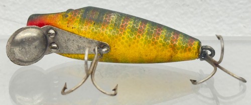 Vintage Paw Paw Lippy Joe Tack Eye Wood Crankbait Bass Fishing Lure Pikie READ - Picture 4 of 8